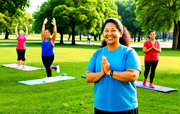 Promoting Health & Wellness**

"A vibrant scene showcasing healthy living, featuring a diverse group of people engaging in various activities like yoga in a park, preparing nutritious meals, and going for a jog, fully clothed, appropriate attire, safe for work, perfect anatomy, natural proportions, family-friendly, high-quality illustration, bright and cheerful colors, promoting healthy lifestyles, well-formed hands, proper finger count."

**