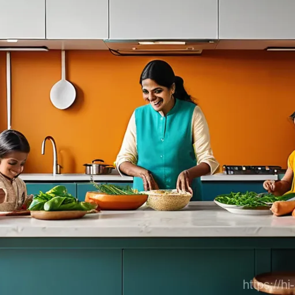보건학에서의 가족 건강 - **A joyful multi-generational Indian family** – including grandparents, parents, and two children (a...