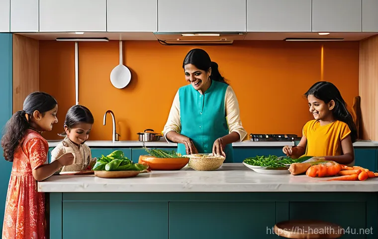 보건학에서의 가족 건강 - **A joyful multi-generational Indian family** – including grandparents, parents, and two children (a...